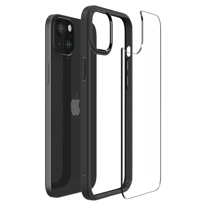Spigen Crystal Hybrid iPhone 15 Plus Case - Clear Black