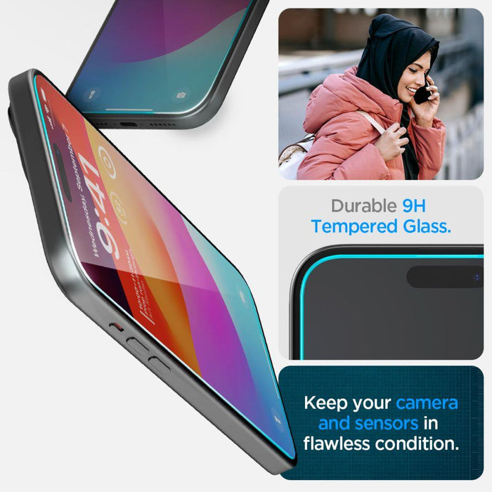 Spigen Glas.tR EZ Fit Tempered Glass for iPhone 15 Plus / 16 Plus