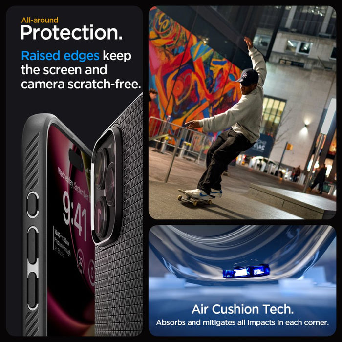 Spigen Liquid Air iPhone 15 Pro Case - Matte Black