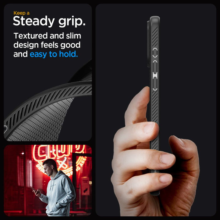 Spigen Liquid Air iPhone 15 Pro Case - Matte Black