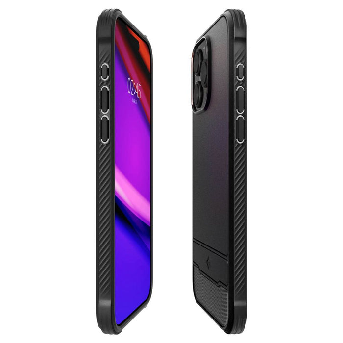 Spigen Rugged Armor Mag Case with MagSafe for iPhone 15 Pro Max - Matte Black