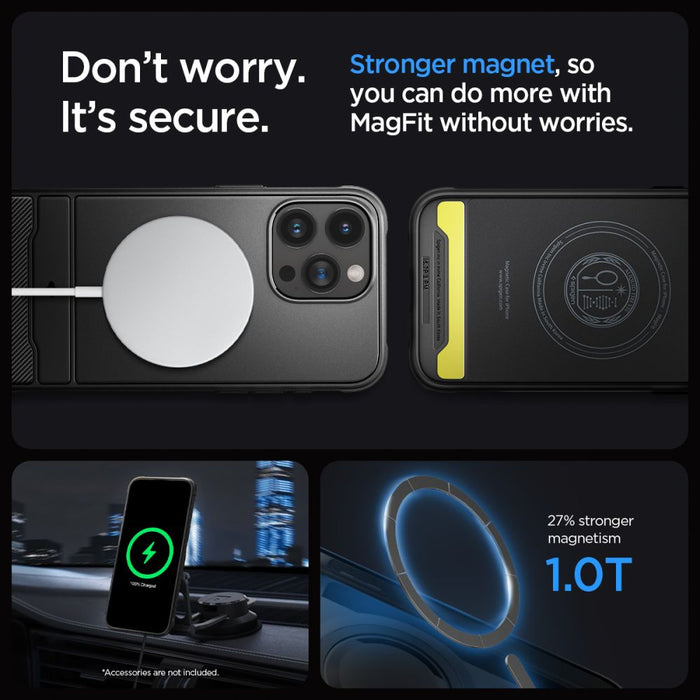 Spigen Rugged Armor Mag Case with MagSafe for iPhone 15 Pro Max - Matte Black