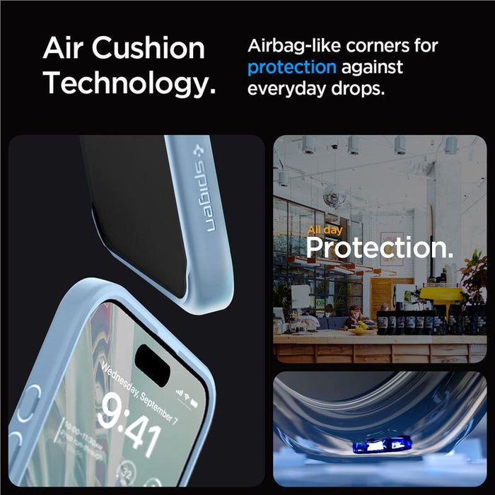 Spigen Crystal Hybrid Case for iPhone 15 Pro Max - Clear Blue