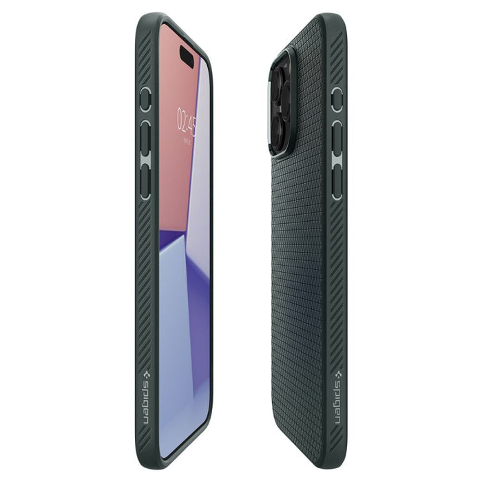 Spigen Liquid Air iPhone 15 Pro Max Case - Dark Green