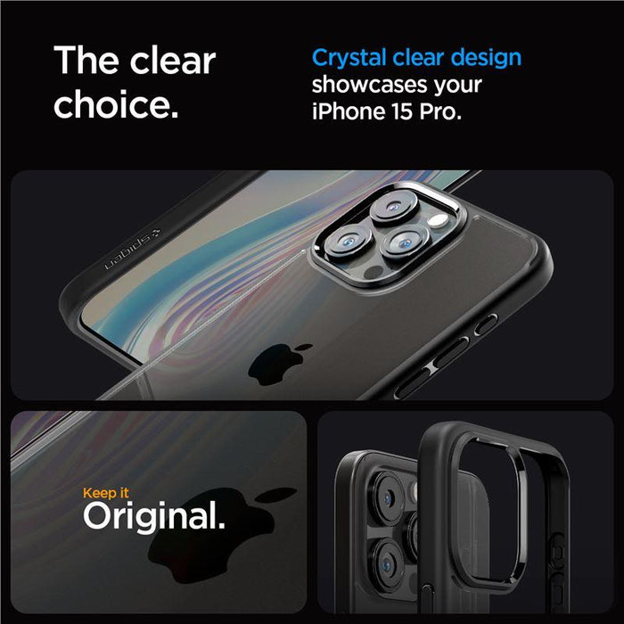 Spigen Crystal Hybrid iPhone 15 Pro Case - Black