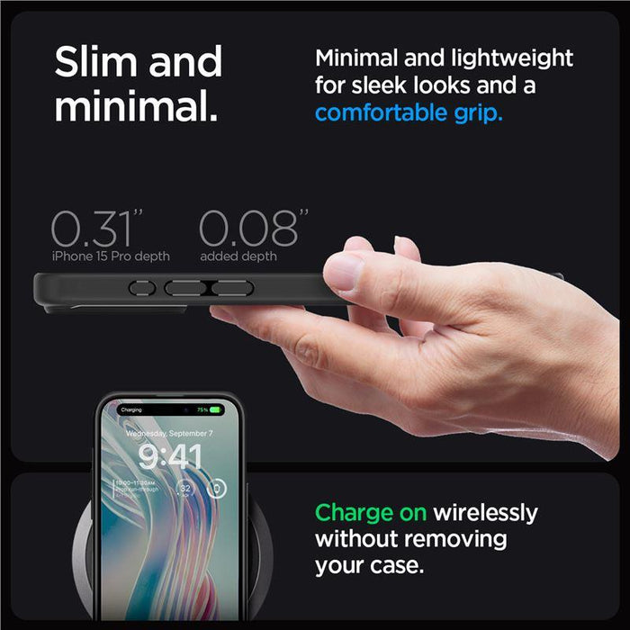 Spigen Crystal Hybrid iPhone 15 Pro Case - Black