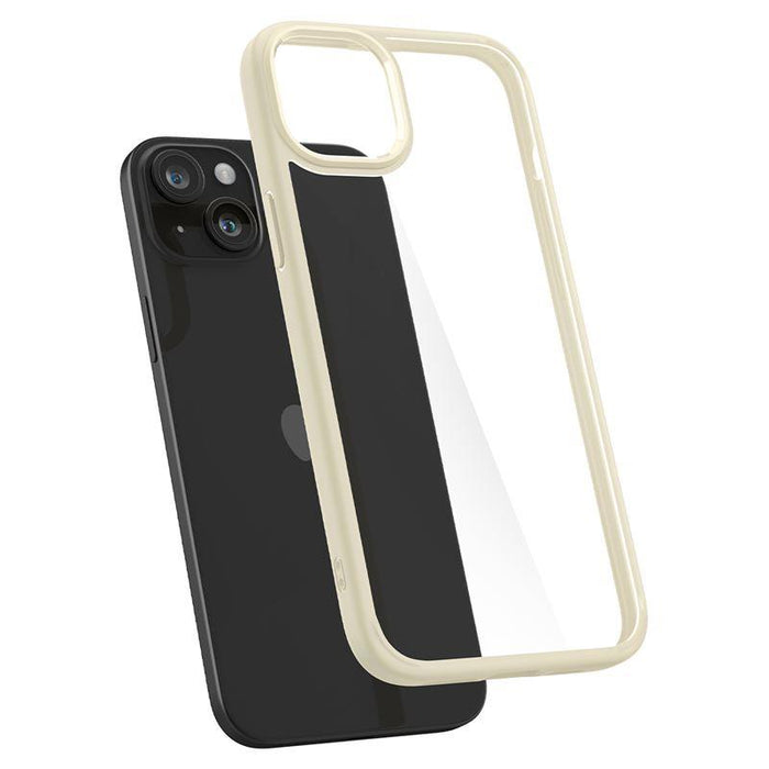 Spigen Crystal Hybrid iPhone 15 Plus Case - Transparent Beige