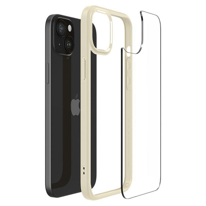Spigen Crystal Hybrid iPhone 15 Plus Case - Transparent Beige