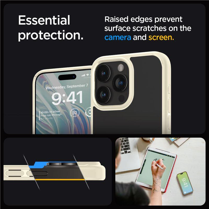 Spigen Crystal Hybrid Case for iPhone 15 Pro Max - Clear Beige