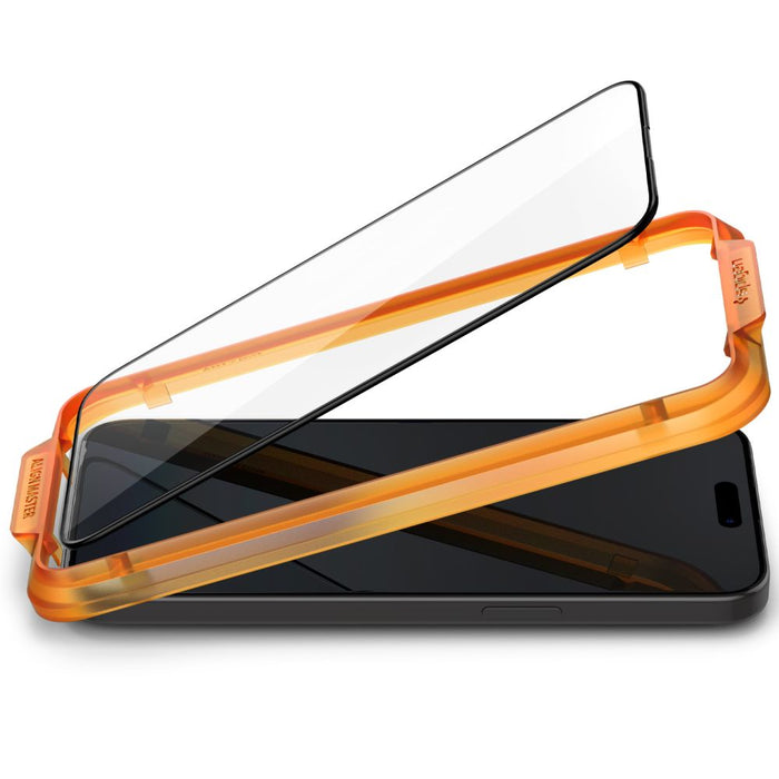 Spigen ALM Glass FC tempered glass for iPhone 15 Plus - black 2 pcs.