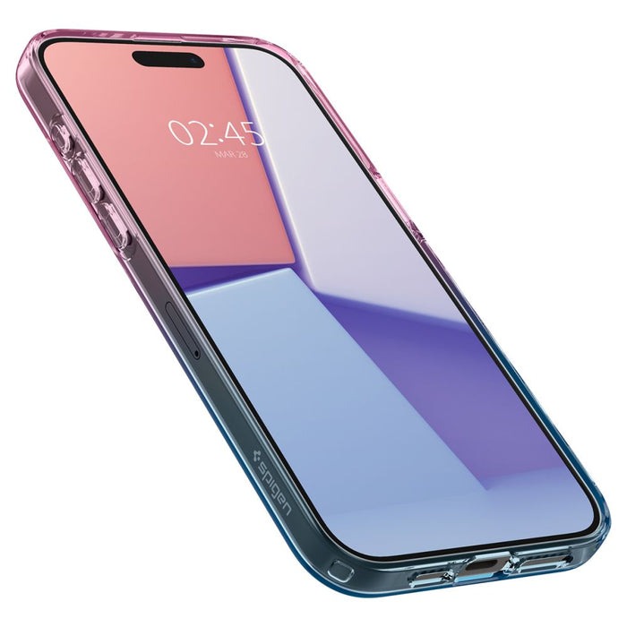 Spigen Liquid Crystal iPhone 15 Pro Case - Pink/Blue