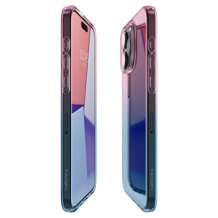 Spigen Liquid Crystal iPhone 15 Pro Case - Pink/Blue