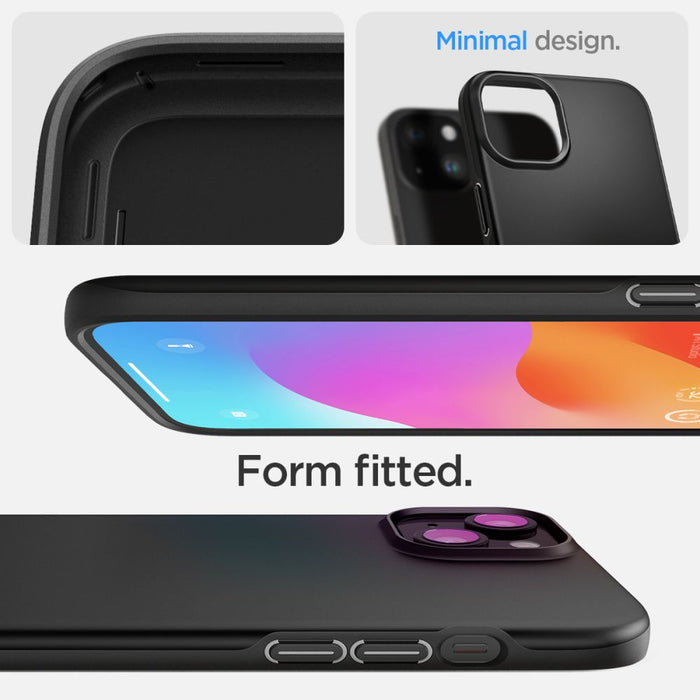 Spigen Thin Fit iPhone 15 Case - Black