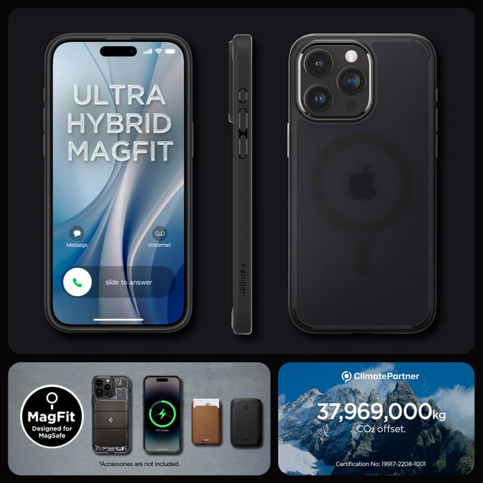 Spigen Ultra Hybrid Mag Case with MagSafe for iPhone 15 Pro - Clear Black