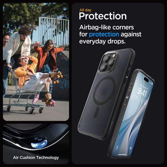 Spigen Ultra Hybrid Mag Case with MagSafe for iPhone 15 Pro - Clear Black