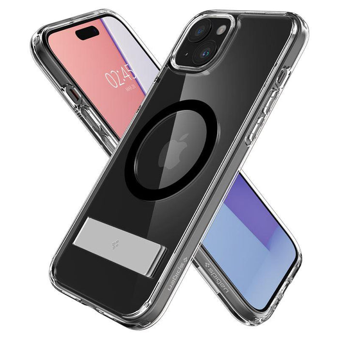 Spigen Ultra Hybrid S MagSafe Case with Stand for iPhone 15 - Black