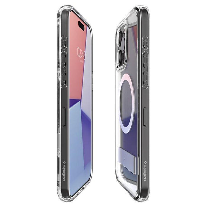 Spigen Ultra Hybrid S MagSafe Case with Stand for iPhone 15 Pro - Transparent