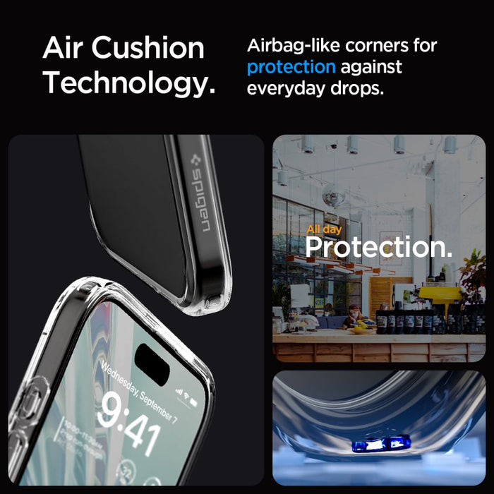 Spigen Ultra Hybrid iPhone 15 Pro Case - Clear Matte