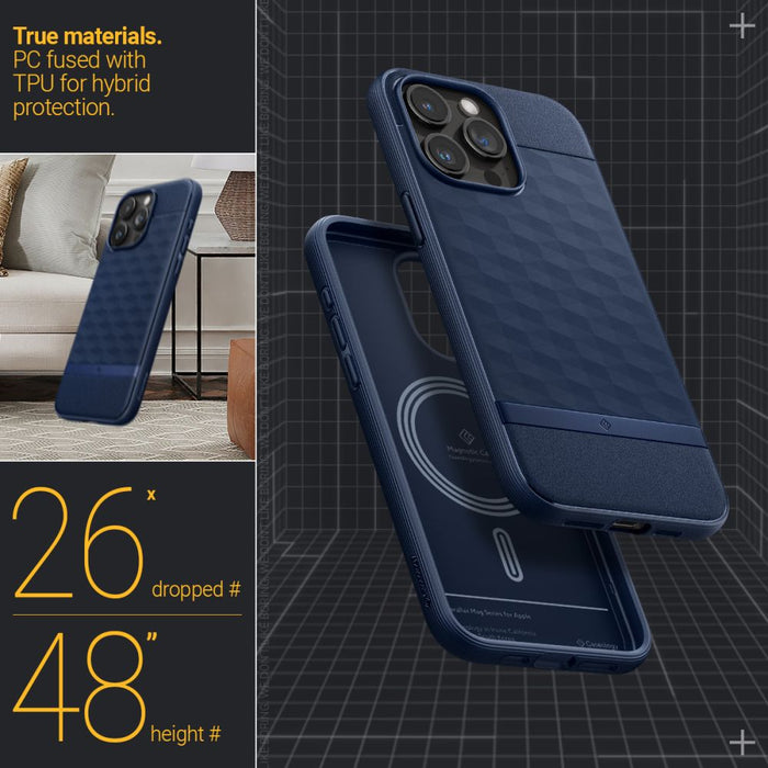 Caseology Parallax Mag Case with MagSafe for iPhone 15 Pro Max - Navy