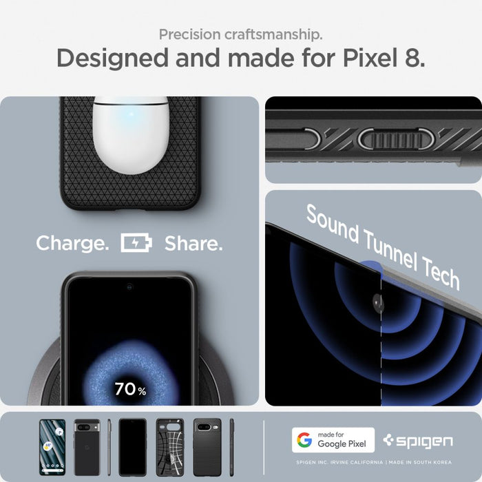 Spigen Liquid Air Case for Google Pixel 8 - Matte Black