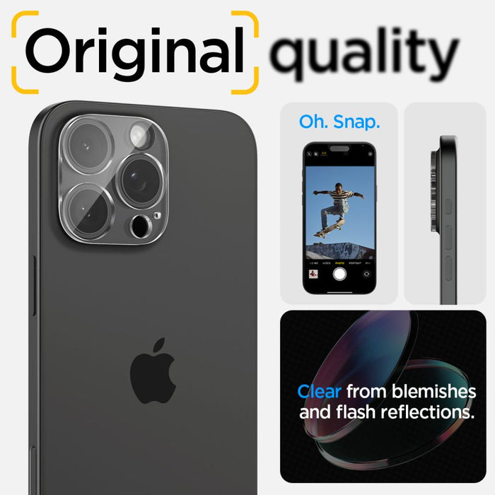 Spigen Optik.tR Camera Protector for iPhone 14 Pro / Pro Max / 15 Pro / Pro Max / 16 Pro / Pro Max - Transparent 2 pcs.
