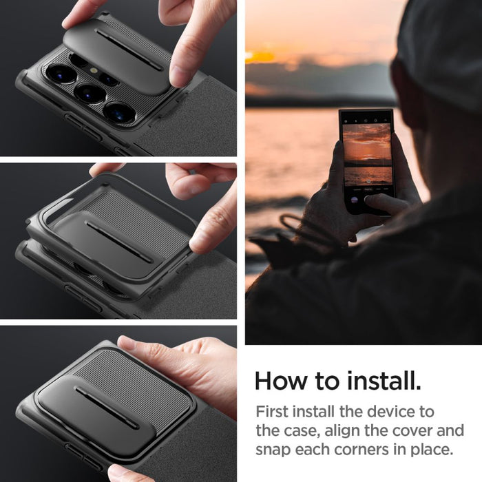 Spigen Optik Armor Case for Samsung Galaxy S24 Ultra - Black