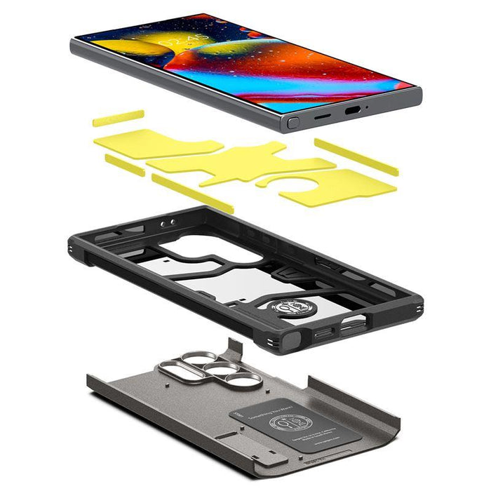 Spigen Tough Armor Case for Samsung Galaxy S24 Ultra - Metallic Gray