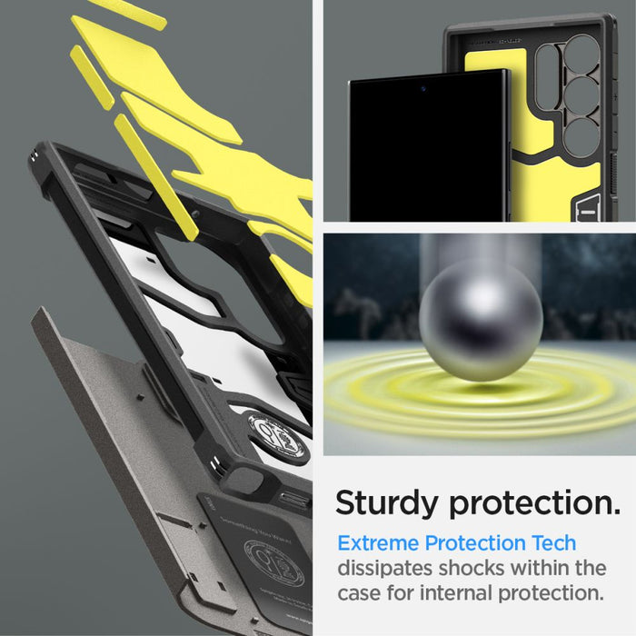 Spigen Tough Armor Case for Samsung Galaxy S24 Ultra - Metallic Gray
