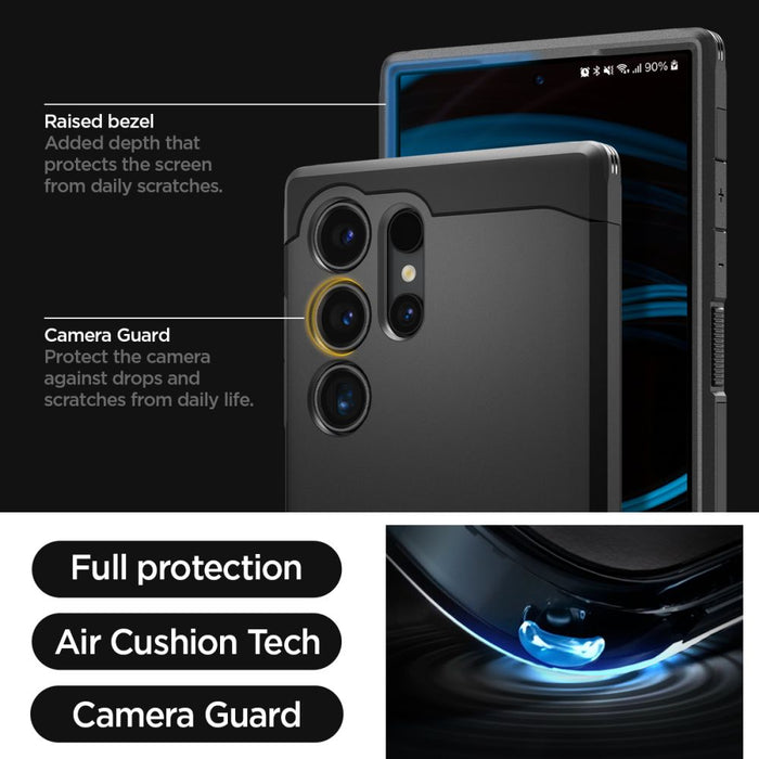 Spigen Tough Armor Case for Samsung Galaxy S24 Ultra - Black