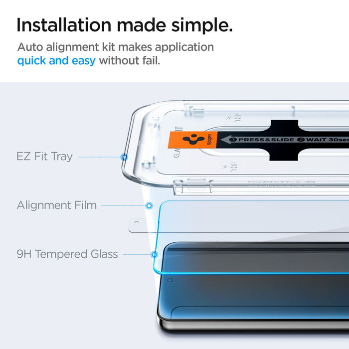 Spigen Glas.tR EZ Fit tempered glass for Samsung Galaxy S24 - 2 pcs.