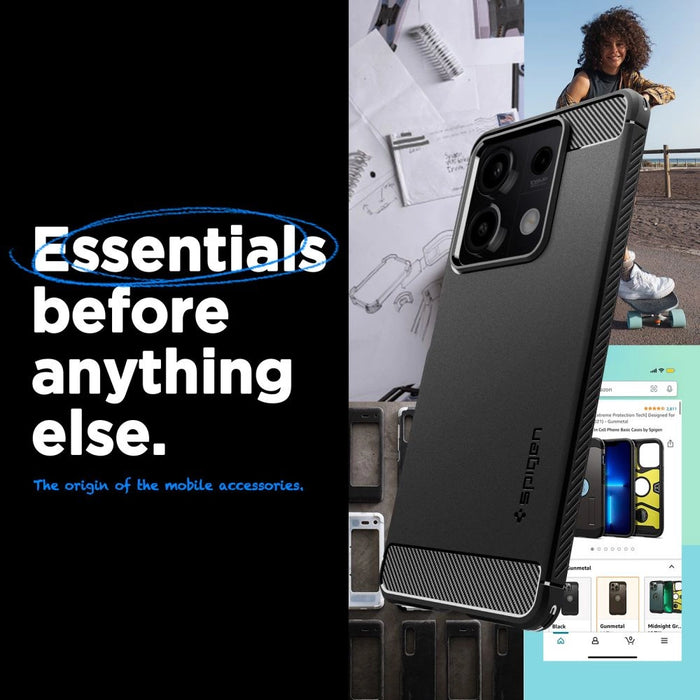 Spigen Rugged Armor case for Xiaomi Redmi Note 13 5G - matte black