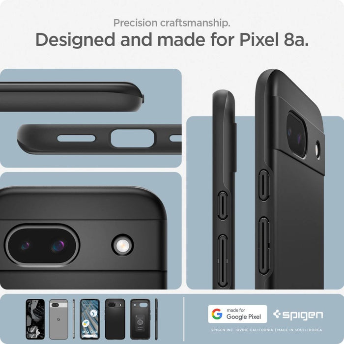 Spigen Thin Fit Case for Google Pixel 8A - Matte Black