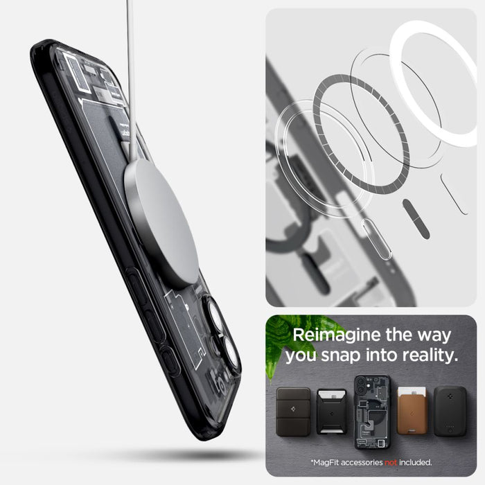 Spigen Ultra Hybrid MagSafe Zero One for iPhone 16 - Dark Gray