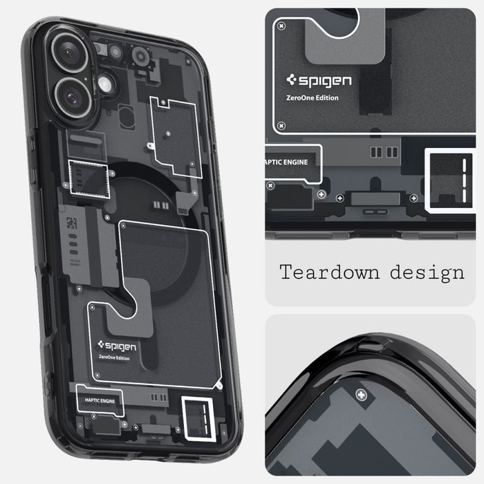 Spigen Ultra Hybrid MagSafe Zero One for iPhone 16 - Dark Gray