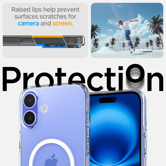 Spigen Liquid Crystal Mag Case with MagSafe for iPhone 16 - Clear