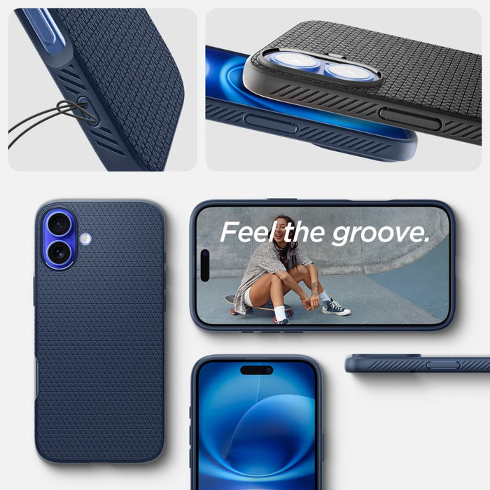 Spigen Liquid Air iPhone 16 Case - Blue