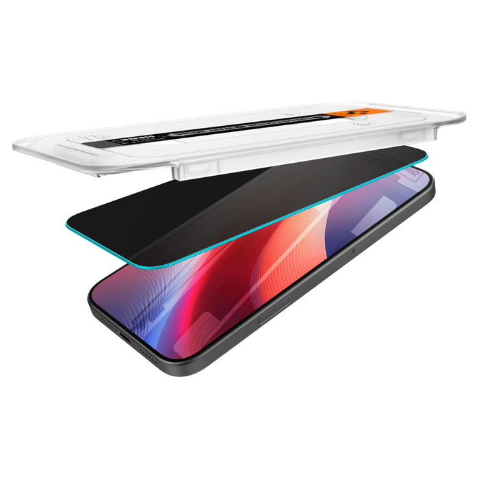 Spigen Glas.tR EZ Fit Privacy Tempered Glass for iPhone 16 Pro / 17 / 17 Pro - 2 pcs.