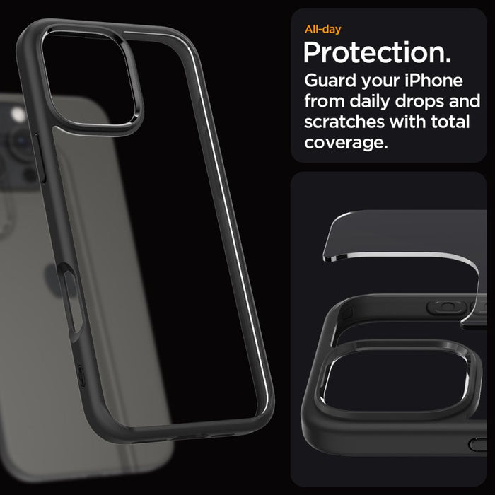 Spigen Ultra Hybrid iPhone 16 Pro Case - Matte Black