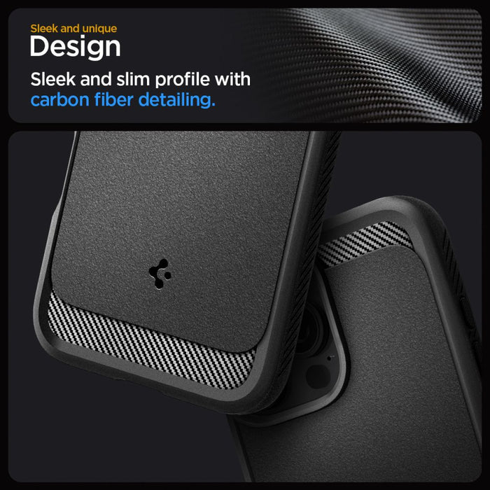 Spigen Rugged Armor MagSafe Case for iPhone 16 Pro Max - Black