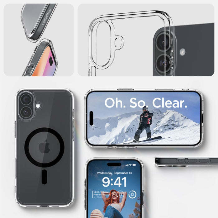 Spigen Ultra Hybrid Mag Case with MagSafe for iPhone 16 Plus - Black