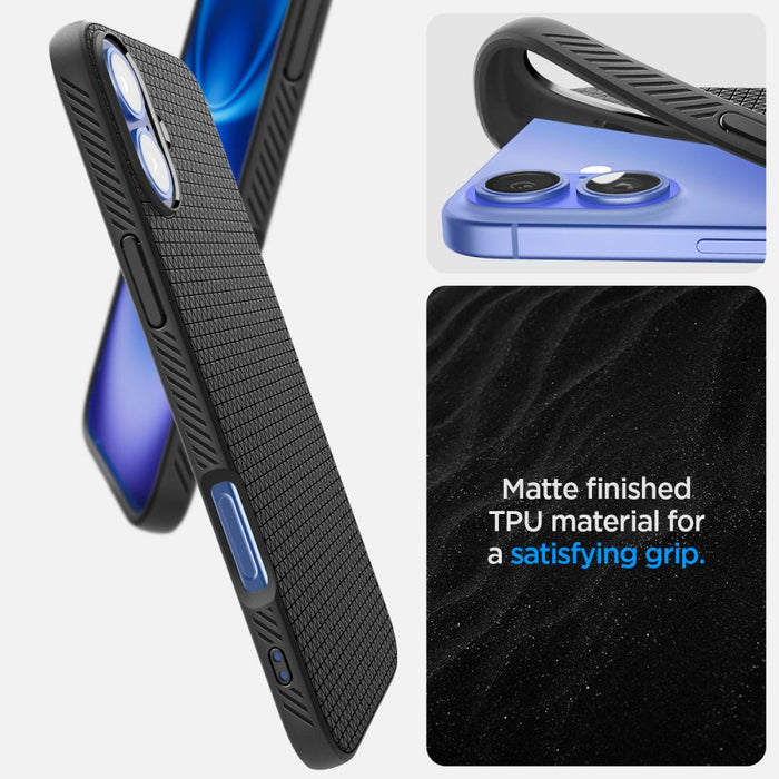 Spigen Liquid Air Case for iPhone 16 Plus - Black