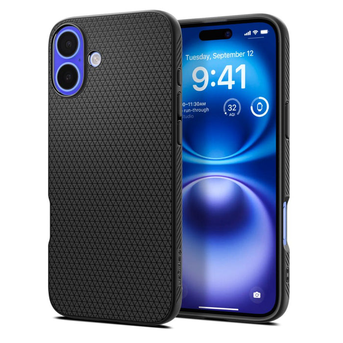 Spigen Liquid Air Case for iPhone 16 Plus - Black