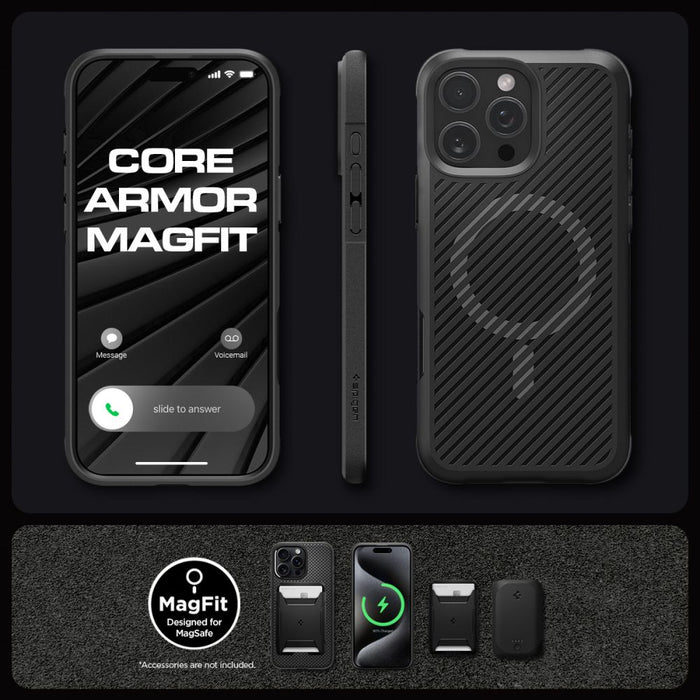Spigen Core Armor Mag Case with MagSafe for iPhone 16 Pro Max - Matte Black