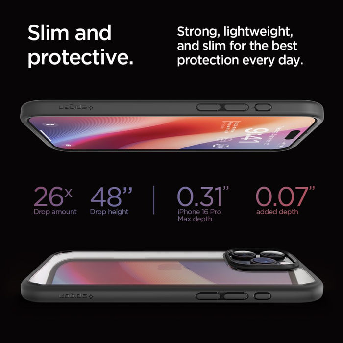 Spigen Ultra Hybrid Case for iPhone 16 Pro Max - Matte Black