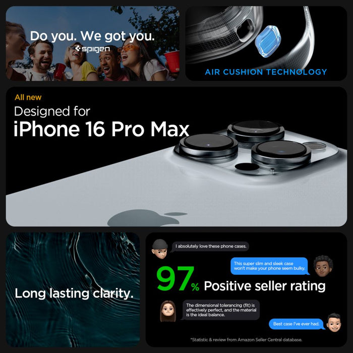 Spigen Ultra Hybrid Case for iPhone 16 Pro Max - Matte Black