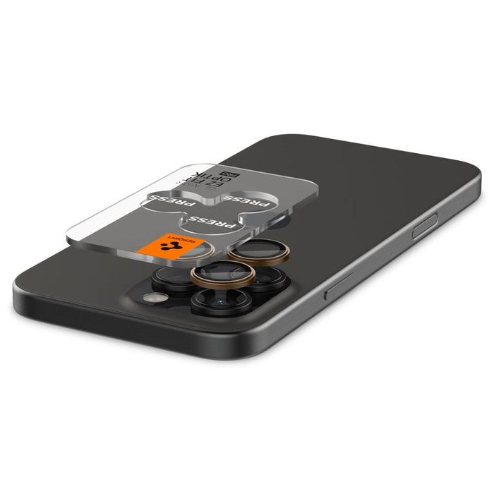 Spigen Optik Pro GLAS.TR ”EZ FIT” Camera Protector 2-PACK for iPhone 16 Pro / Pro Max - Brown