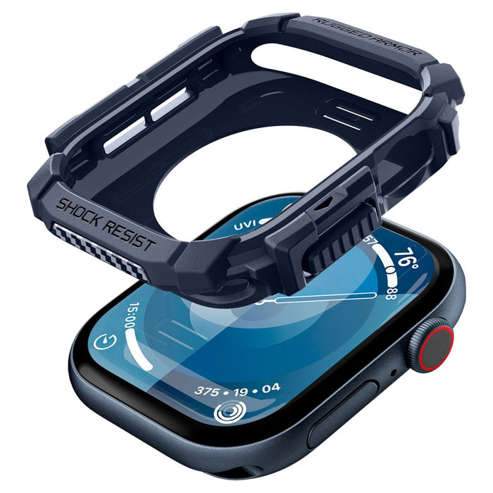 Spigen Rugged Armor Case for Apple Watch 10 46mm - Navy Blue