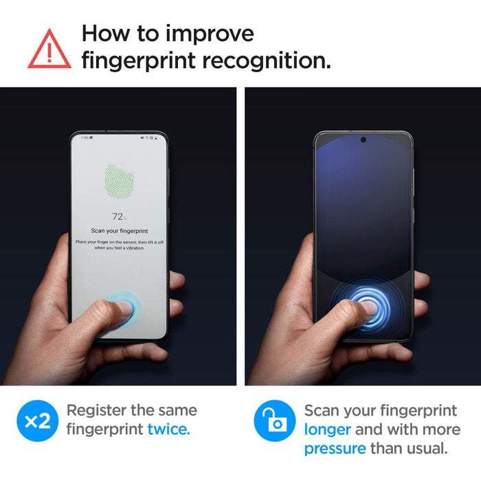 Spigen Glas.tR EZ Fit Tempered Glass for Samsung Galaxy S24 FE (2 pcs.)