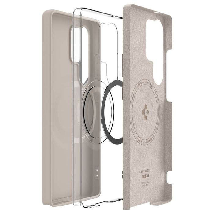 Spigen Silicone Fit Mag case for Samsung Galaxy S25Ultra - titanium