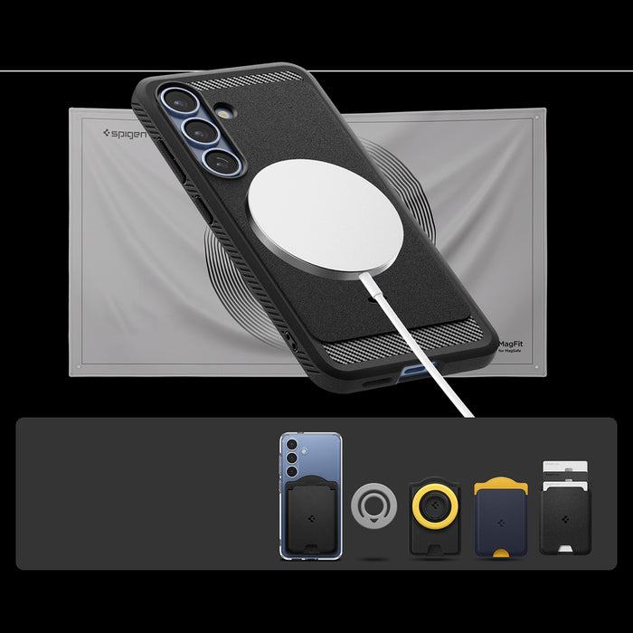 Spigen Rugged Armor Mag MagSafe Case for Samsung Galaxy S25+ - Matte Black